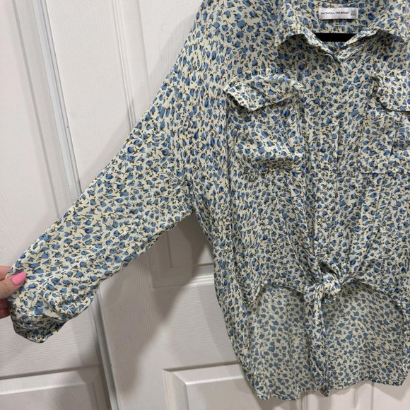 Faithfull‎ The Brand Brigitte Knot Shirt Blouse Top Size 10 Floral Multicolor - Picture 6 of 10